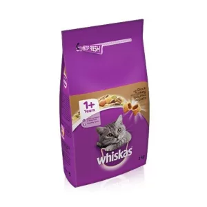 WHISKAS 1+ Cat Complete Dry with Duck And Turkey 2kg