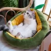 Avacado shaped cat bed