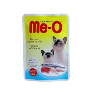 ME-O CAT FOOD ADULT TUNA CHICKEN JELLY 80 GM