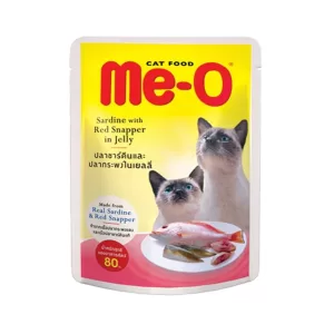 ME-O CAT FOOD ADULT SARDINE SEABASS JELLY 80 GM