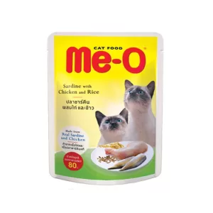 ME-O CAT FOOD ADULT SARDINE CHICKEN RICE JELLY 80 GM