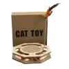 Wooden Scratcher with Ball Track Cat Toy